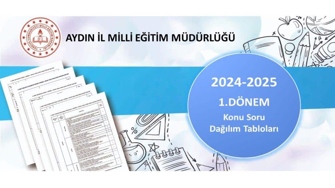 2024-2025 1.Dönem Konu Soru Dağılım Tabloları yayımlandı